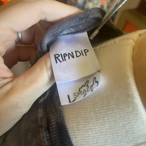 Ripndip cat middle finger tie dye tee grey size small - Picture 5 of 6